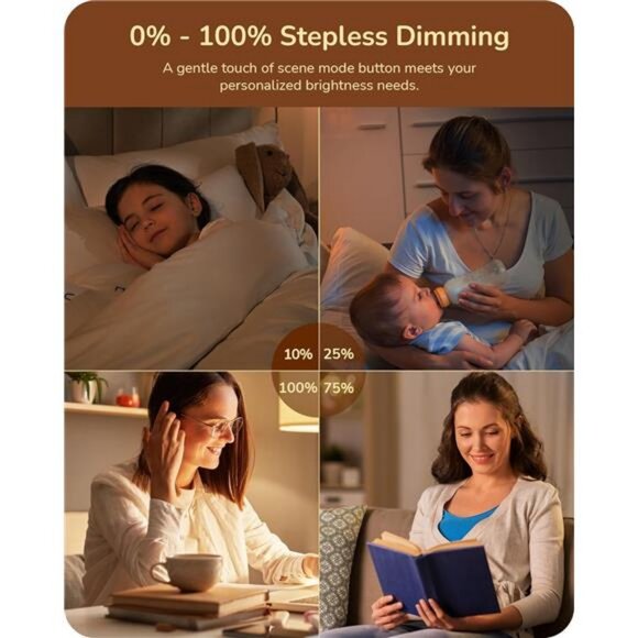 EDISHINE Modern Arc Floor Lamp with Remote, Dimmable Gold Floor Lamp, - Picture 3 of 8